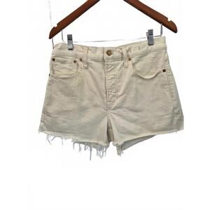 Madewell The Perfect Jean Short Color Cream Off White Cut Off